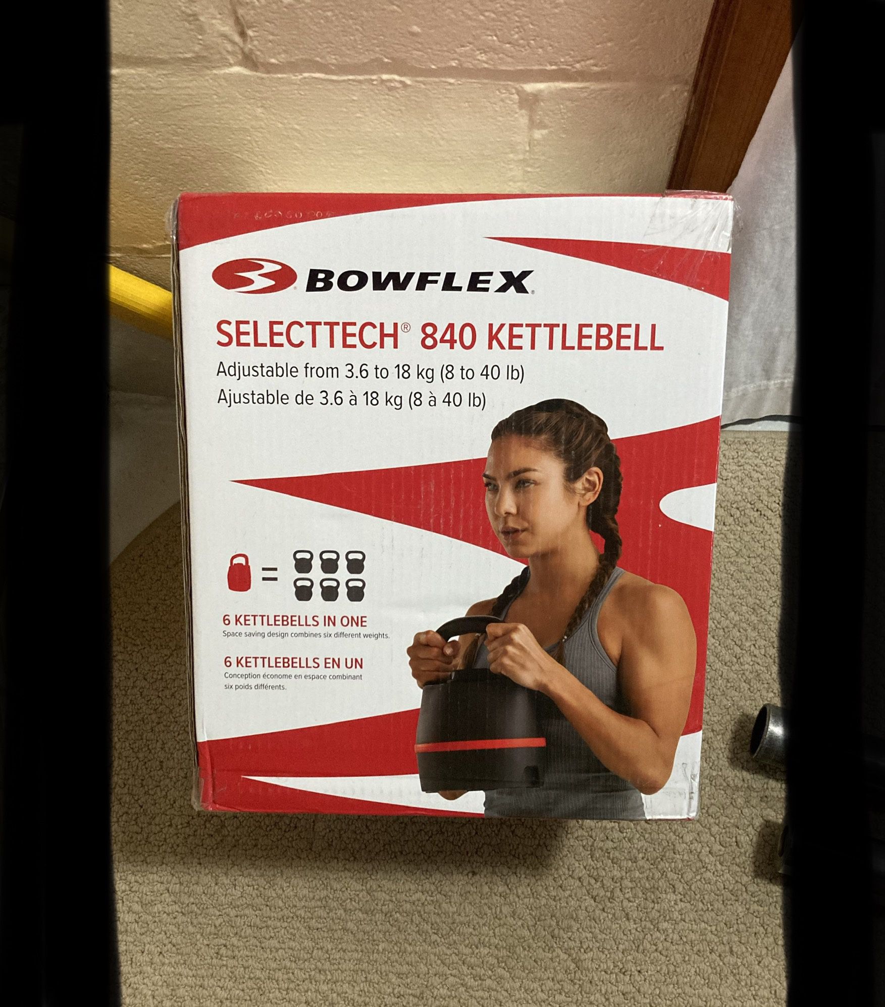 Bowflex SelectTech 840 Kettlebell BRAND NEW FACTORY SEALED kettle bell select tech adjustable bow flex 8-40lbs 40 lb lbs 40lb 8lb 8lbs