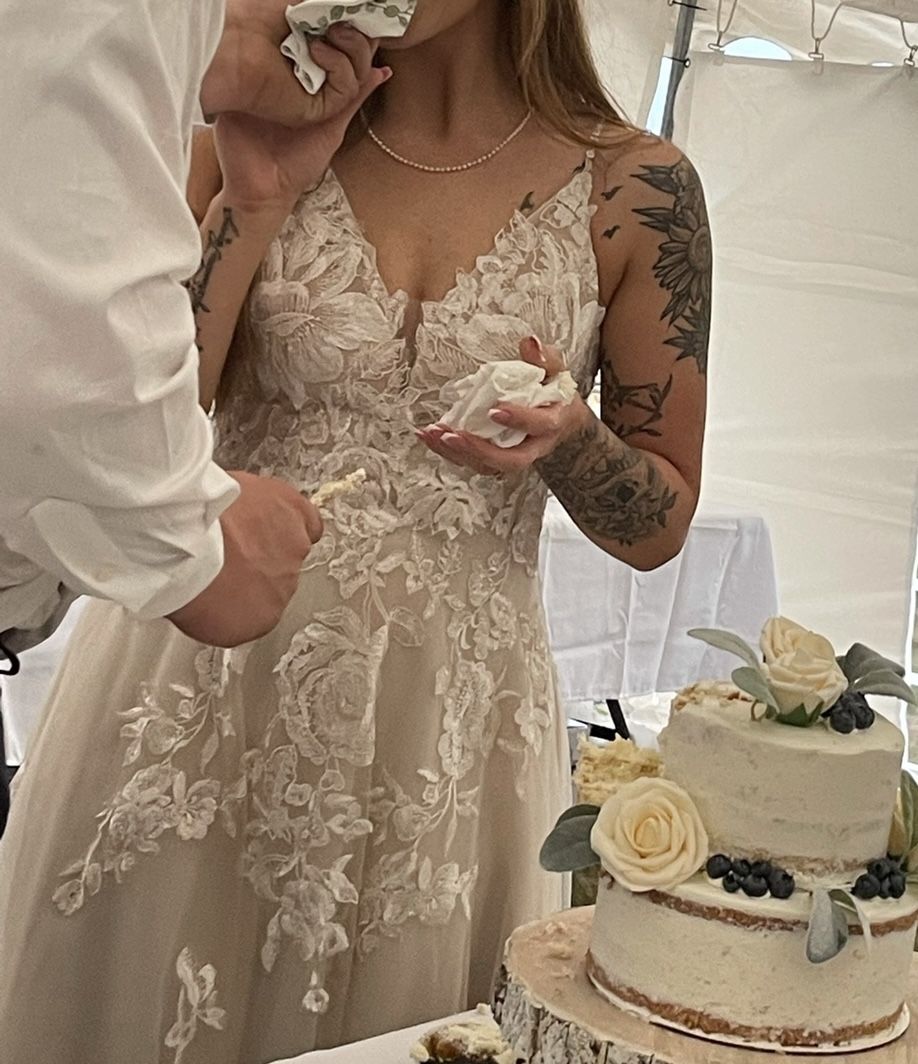 Beautiful Champagne Wedding Dress