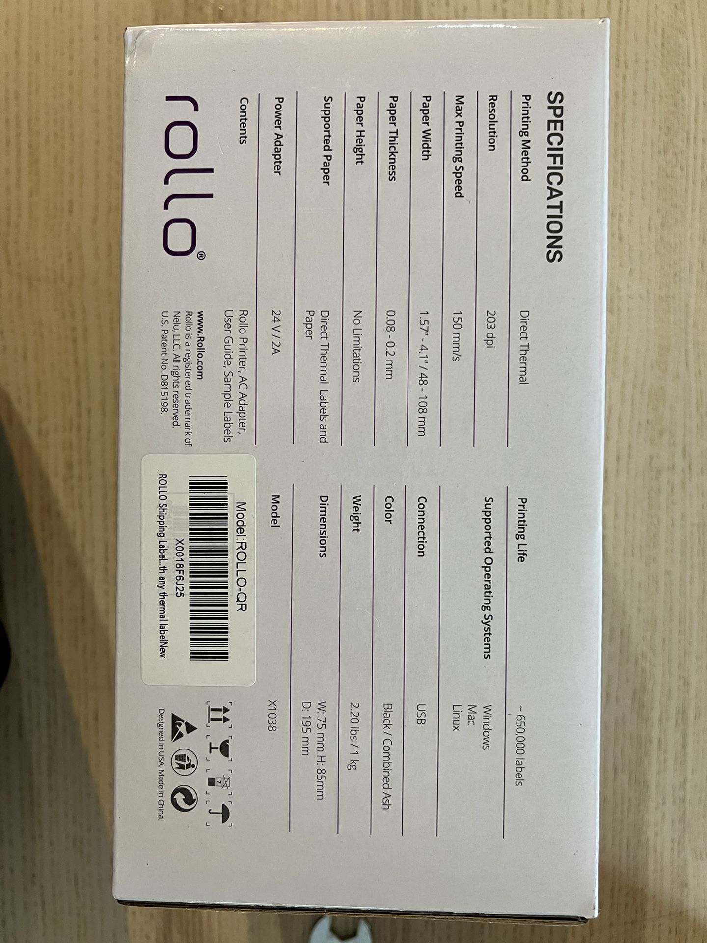 Rollo Shipping label Printer