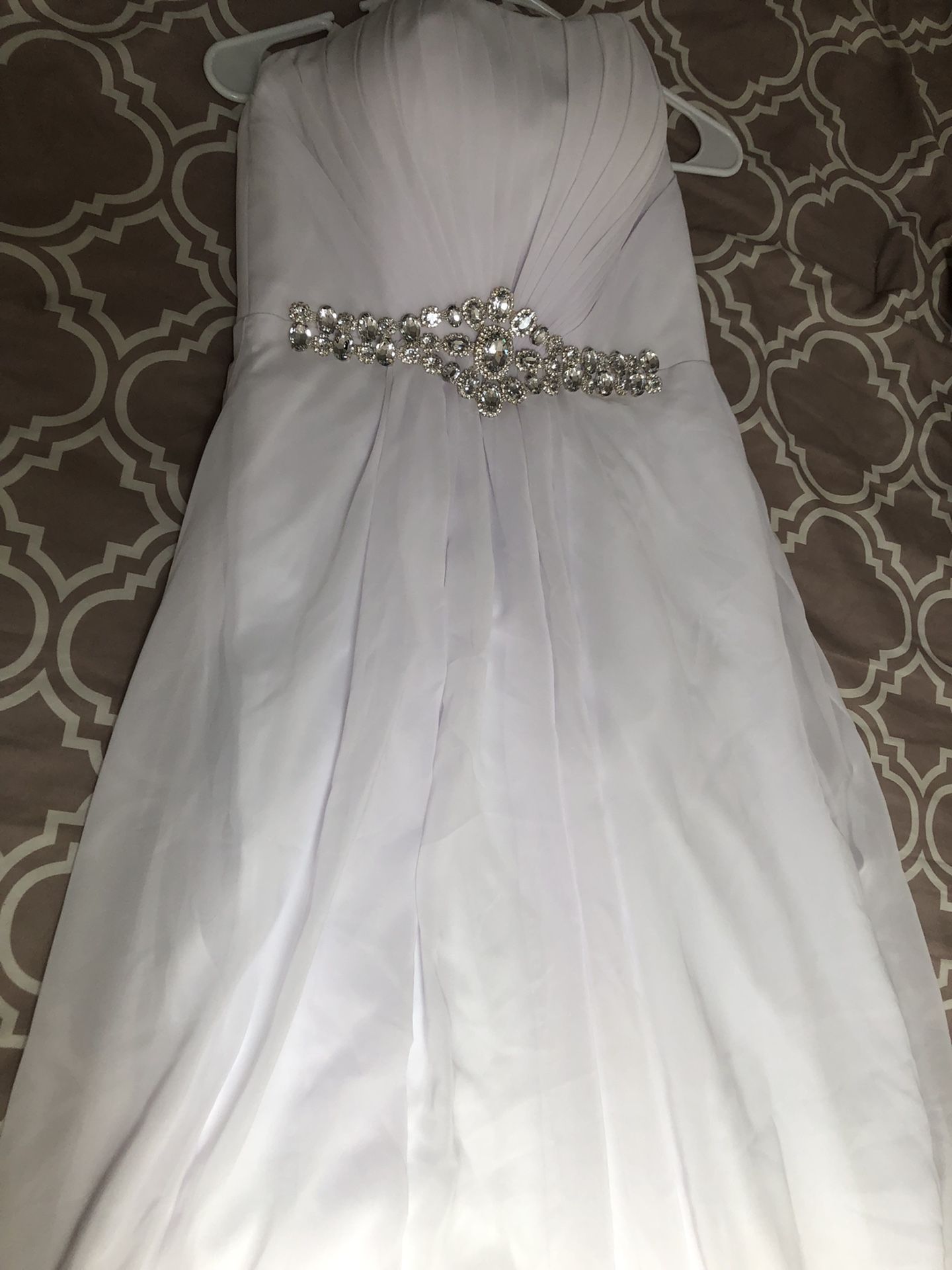 White Strapless Dress