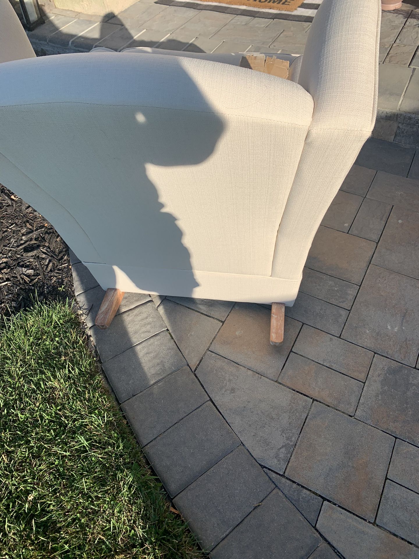 Off White Rocking Chair, Nursery Chair. Comes With 4 Non Rocking Legs