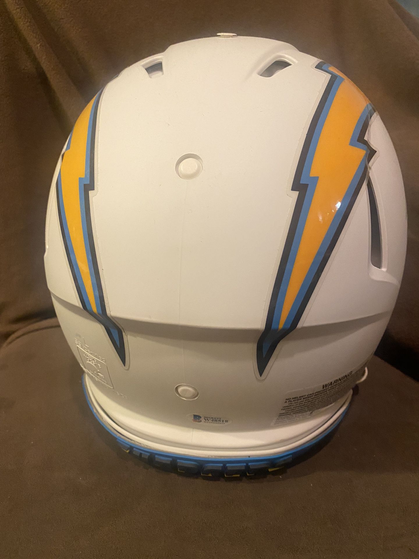 Signed Antonio Gates Full Size Authentic Matte White Helmet 