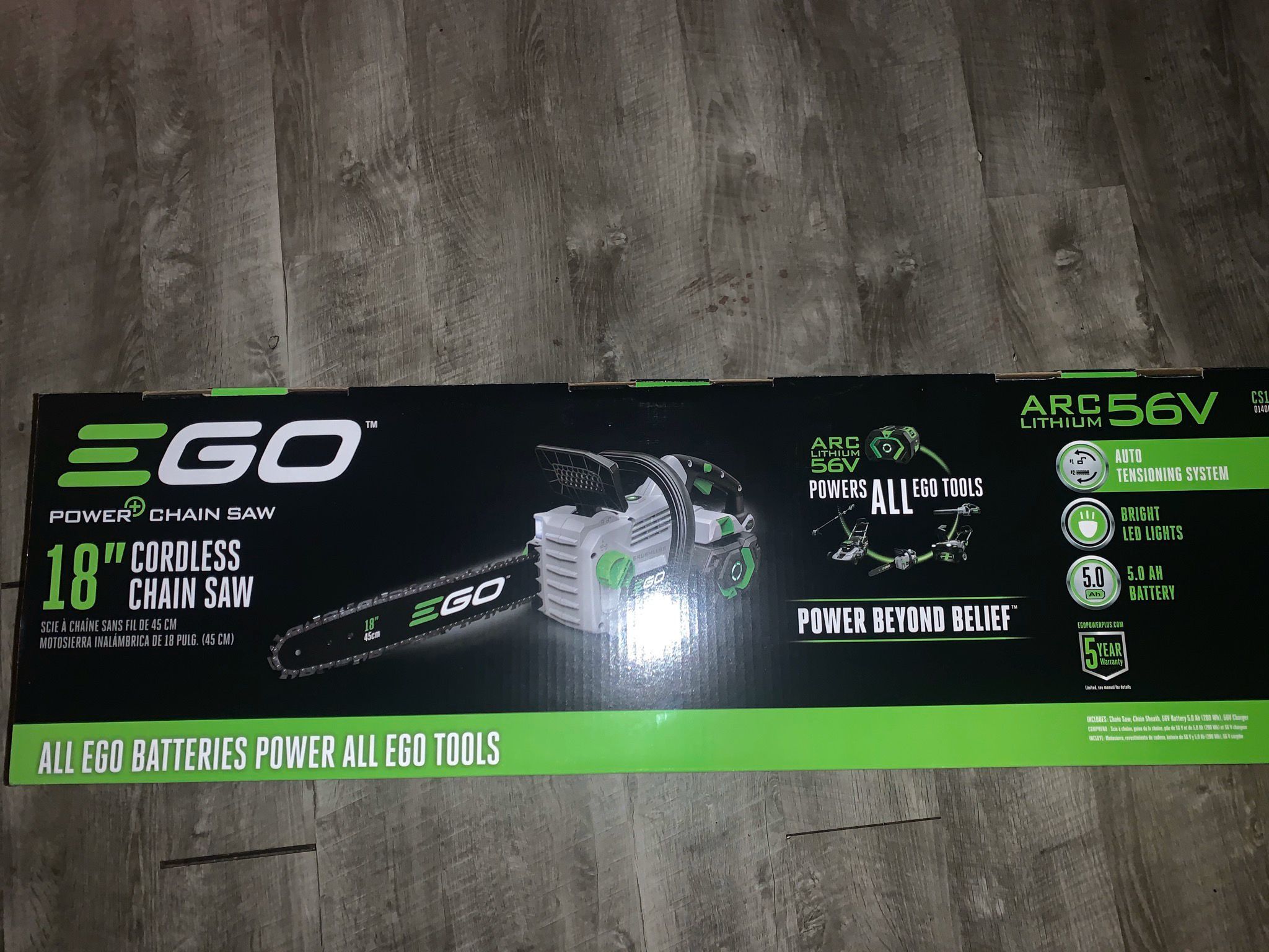 Ego 18” Chainsaw Kit New