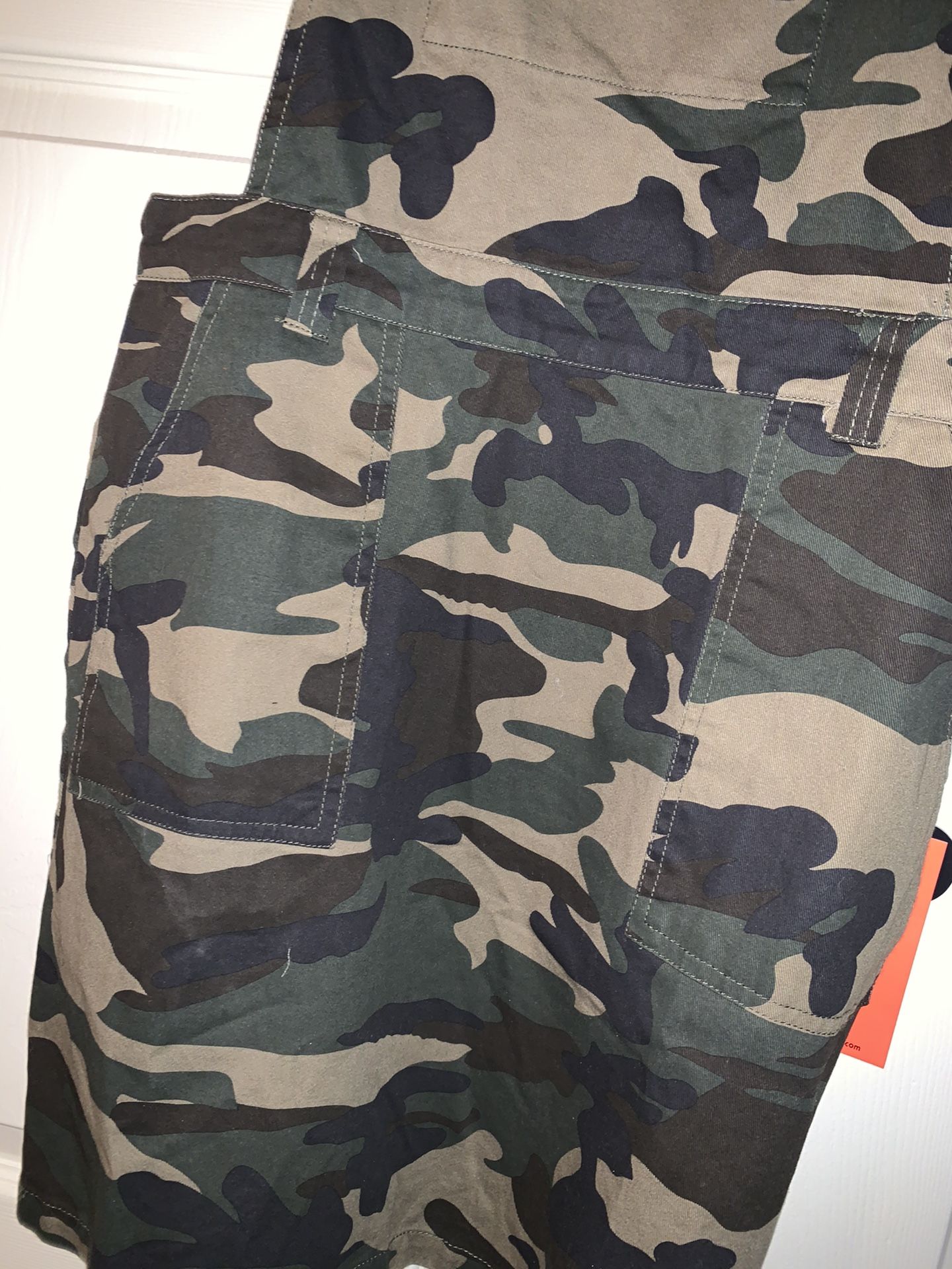 Camo Buckle Overall Dress