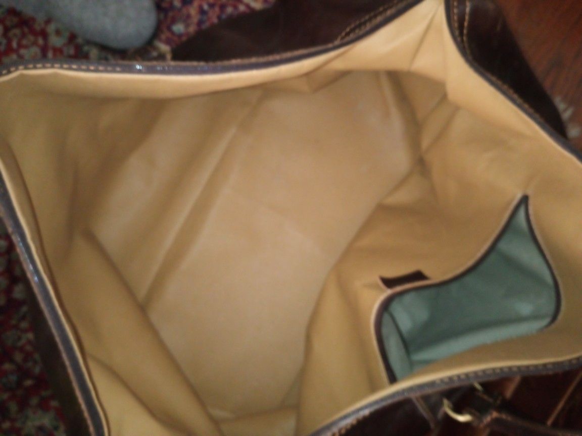 large leather travel duffle bag Brown bag. Firenza Made in Italy