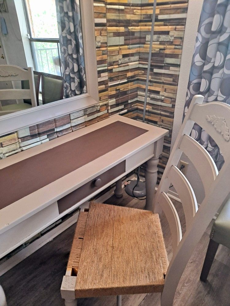 Console Table With Chair And Mirror