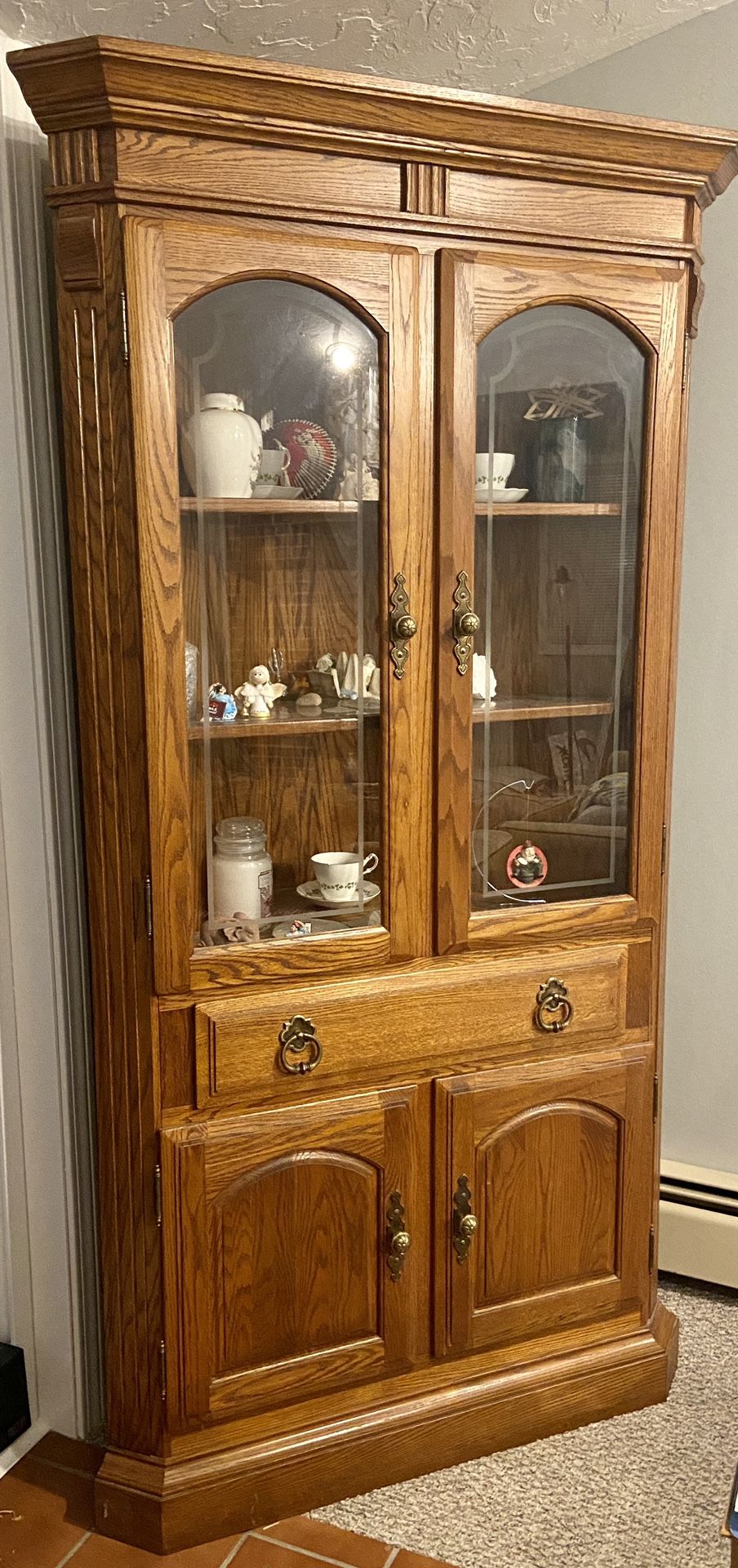 Oak Hill Corner China Cabinet