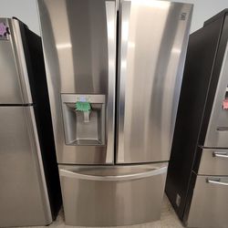 Kenmore Stainless Steel French Door Refrigerator Used Good Condition With 90day's Warranty  Thumbnail