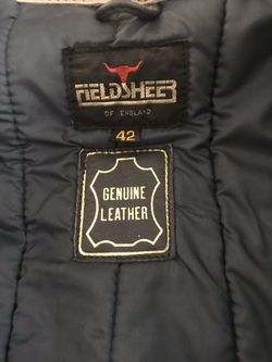 Field sheer genuine leather motorcycle jacket Thumbnail