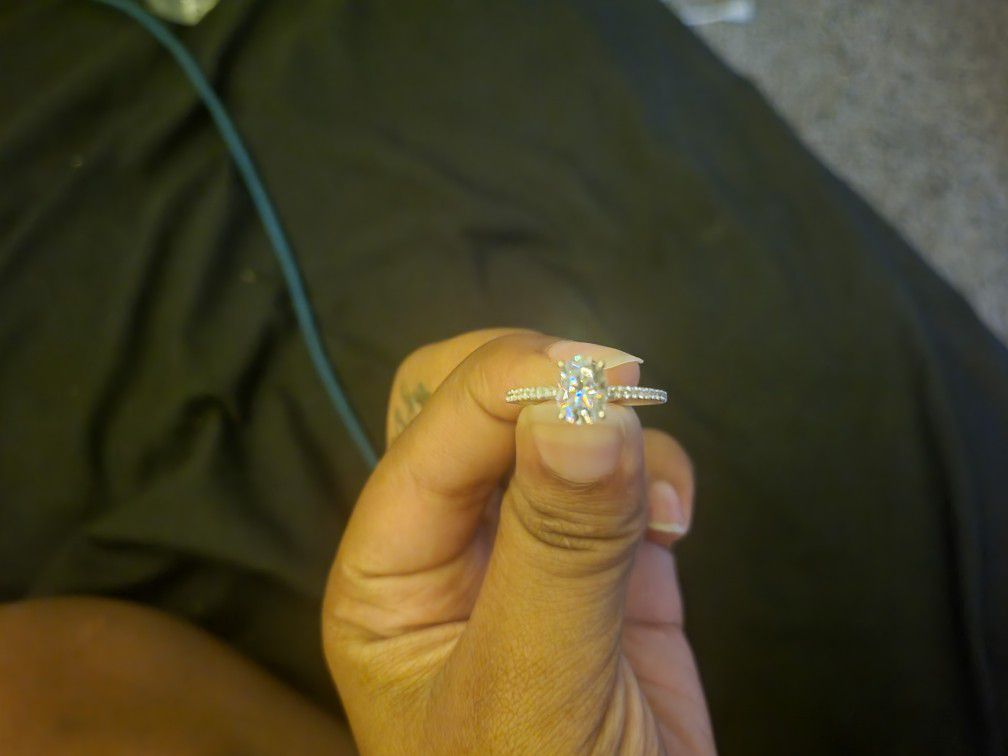 Moissanite Engagement Ring 