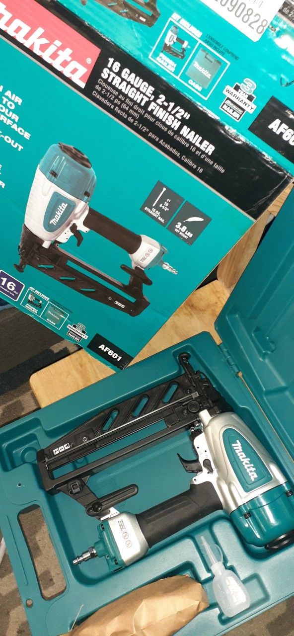 MAKITA PNEUMATIC 16 GAUGE,2-1/2"STRAIGHT FINISH NAILER