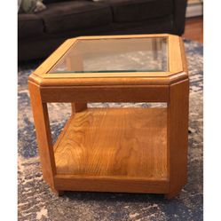 Oak Glass Coffee Table Thumbnail