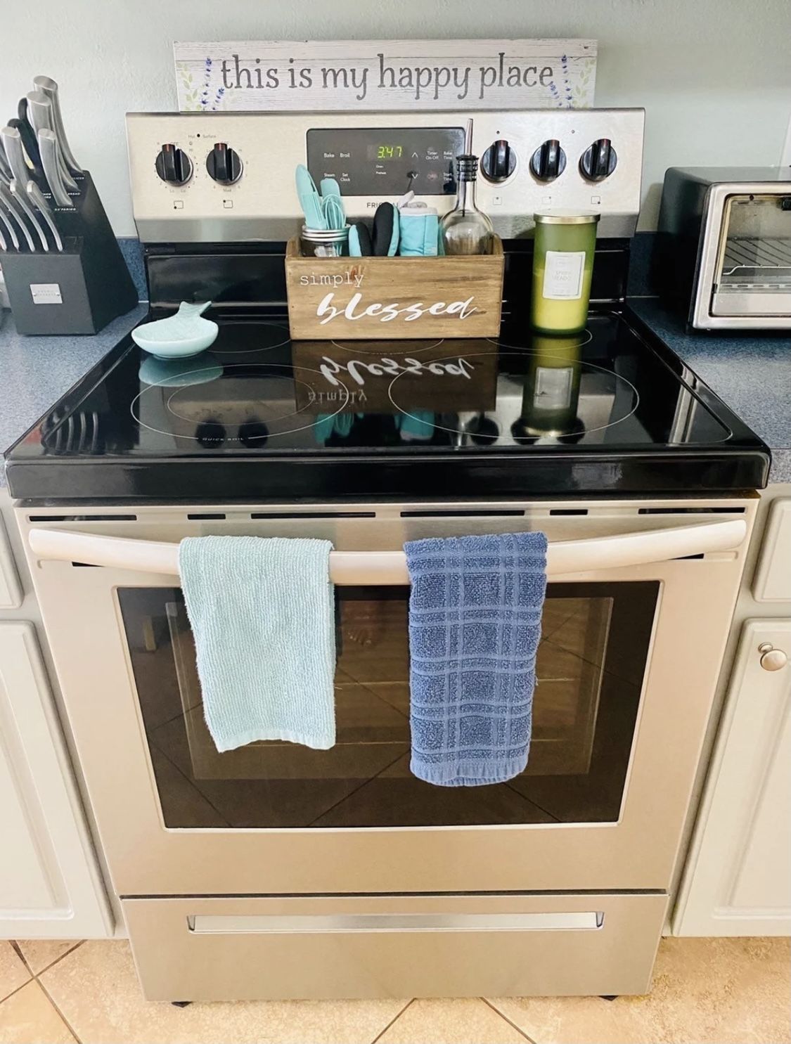 Simply Blessed wood storage caddy