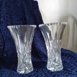 Set Of Genuine Crystal Vases.  Thumbnail