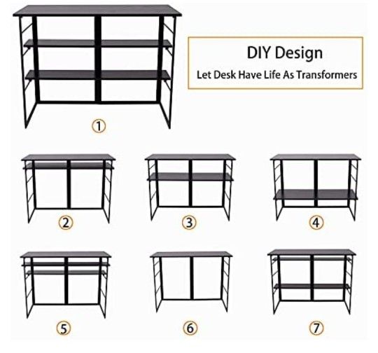 Foldable Black Desk