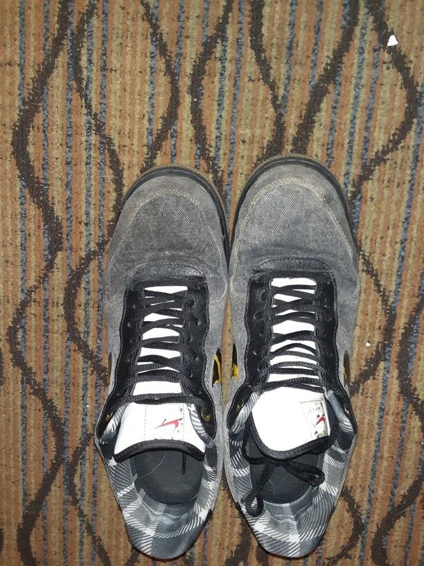 Nike Air Force 1 Black Denim Shoes