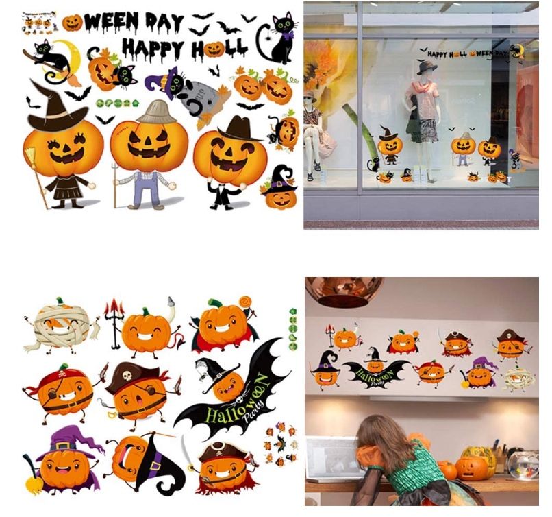 Halloween window clings pumpkins