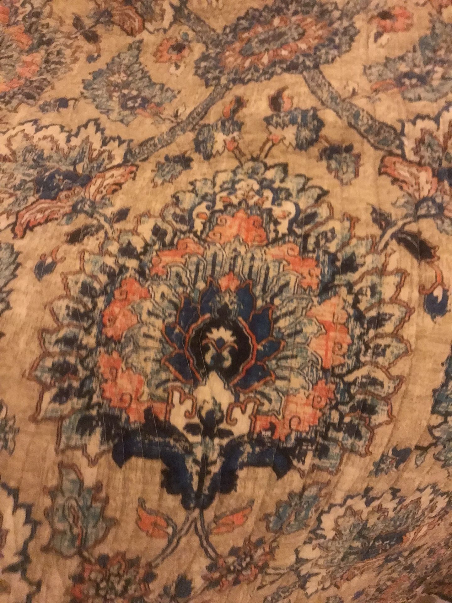 French Provential Quilted Coverlet/throw
