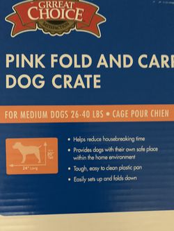 Great Choice Pink Fold And Carry Dog Crate Thumbnail