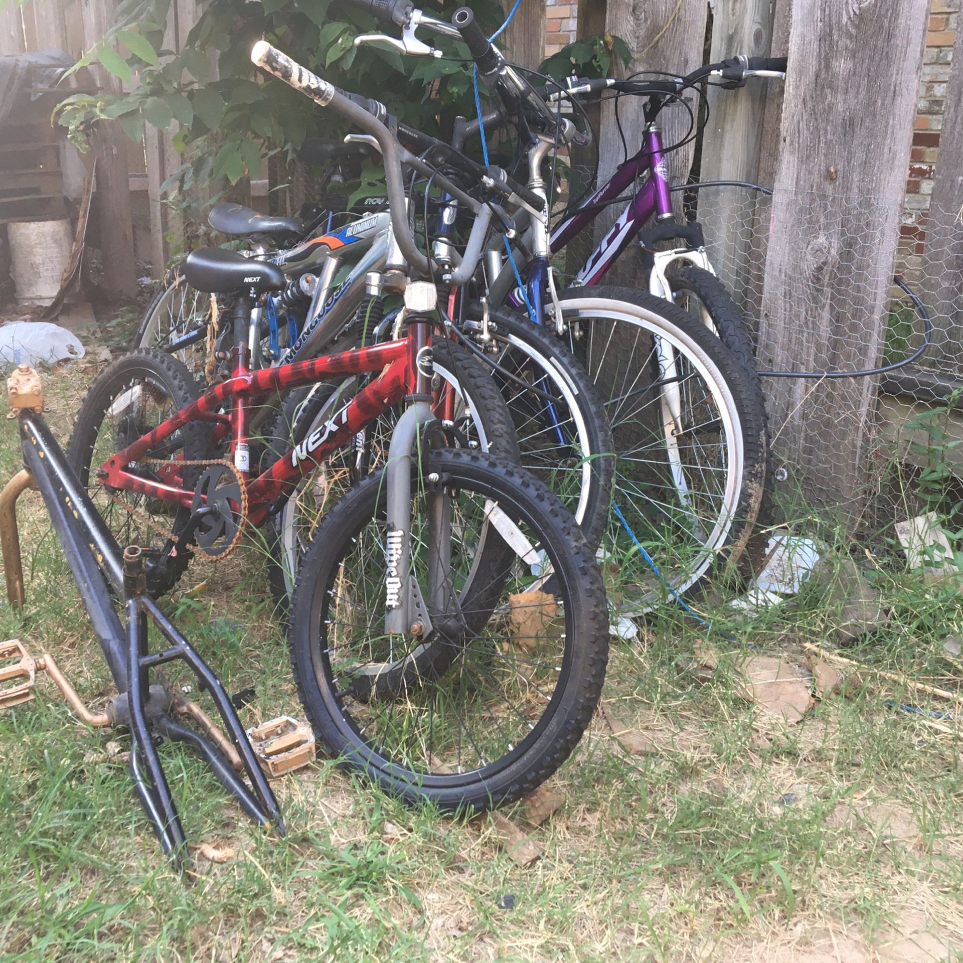 6 Bikes For Sale All In Good Condition and one BMX Frame