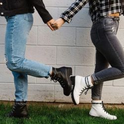 In love of white combat Boots Thumbnail