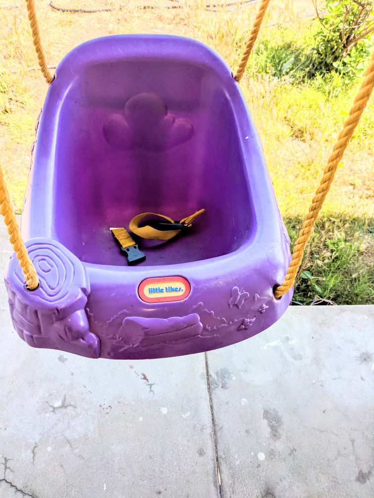 little tikes winnie the pooh swing purple