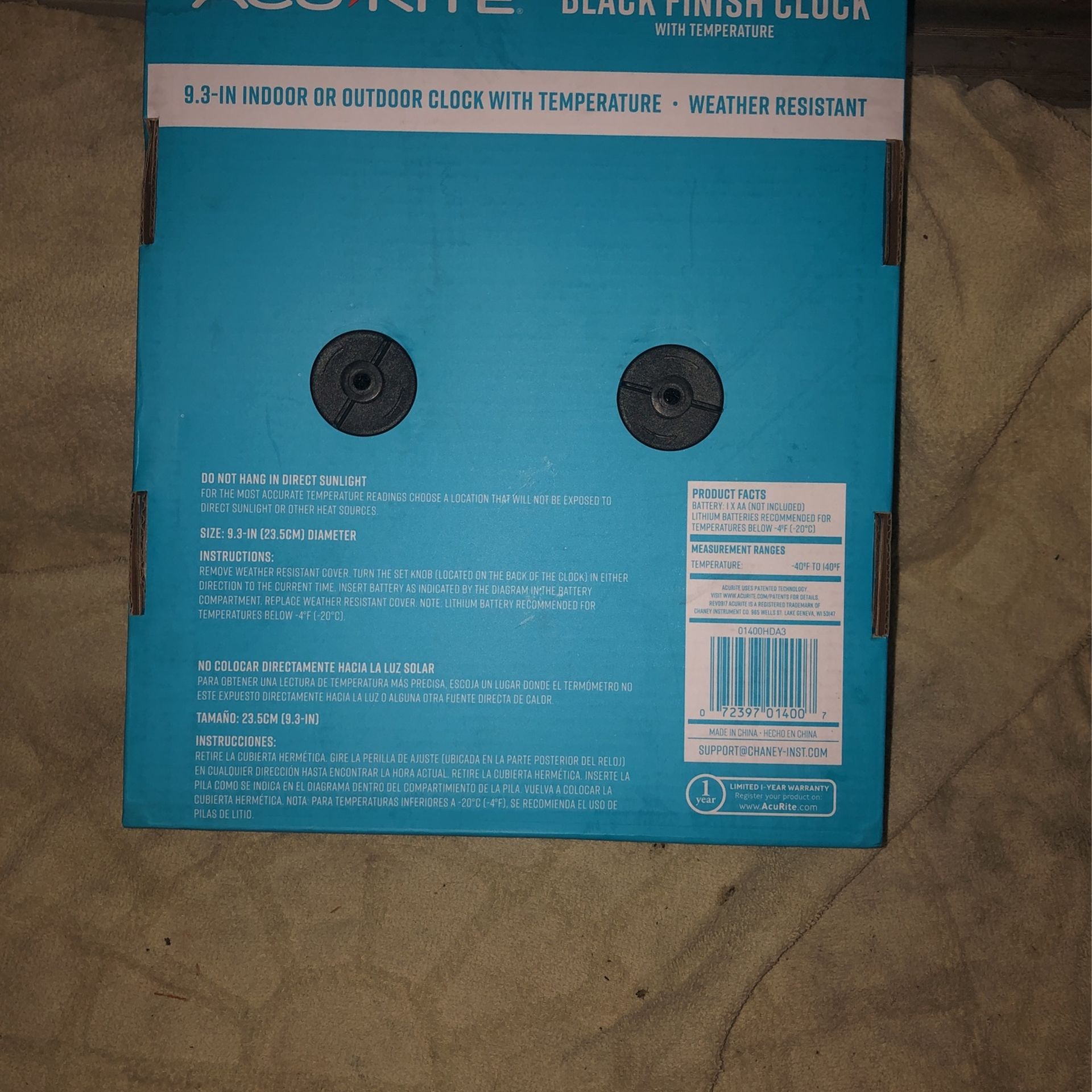 Acurite Clock And Thermometer