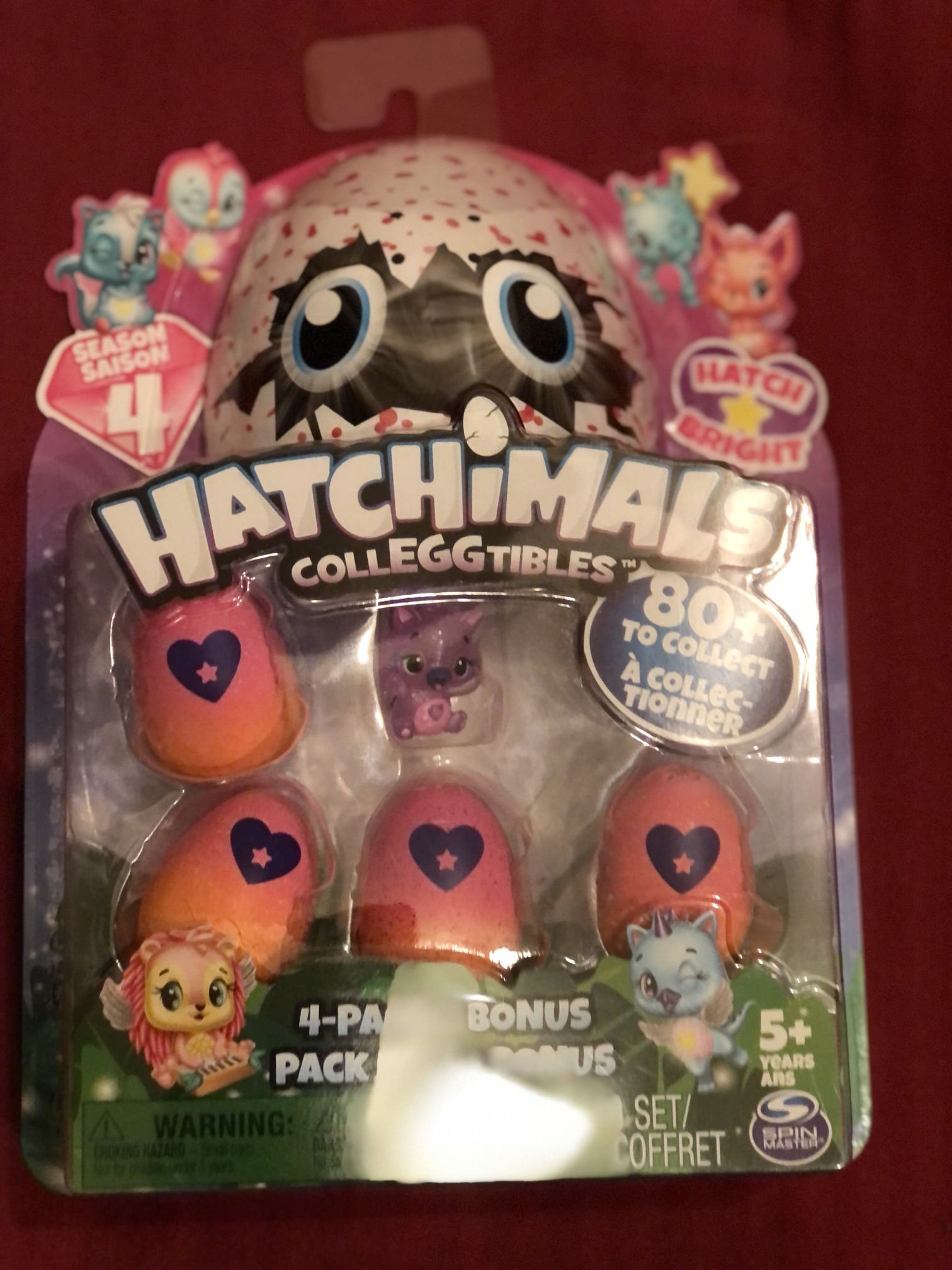 Hatchimals CollEGGtibles, 4 Pack + Bonus, Season 4 Hatchimals CollEGGtible, for Ages 5 and Up 