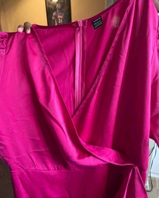 Wrap Dress hot pink/ fushia