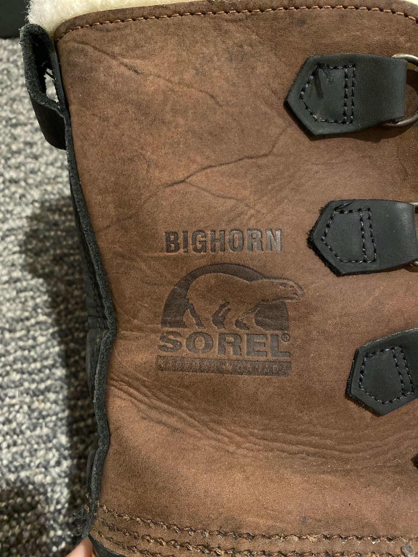Sorry Bighorn Suede Sherpa-Trimmed Snow Boots