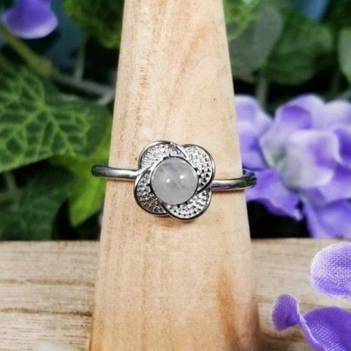 Moonstone Crystal Ring #2F
