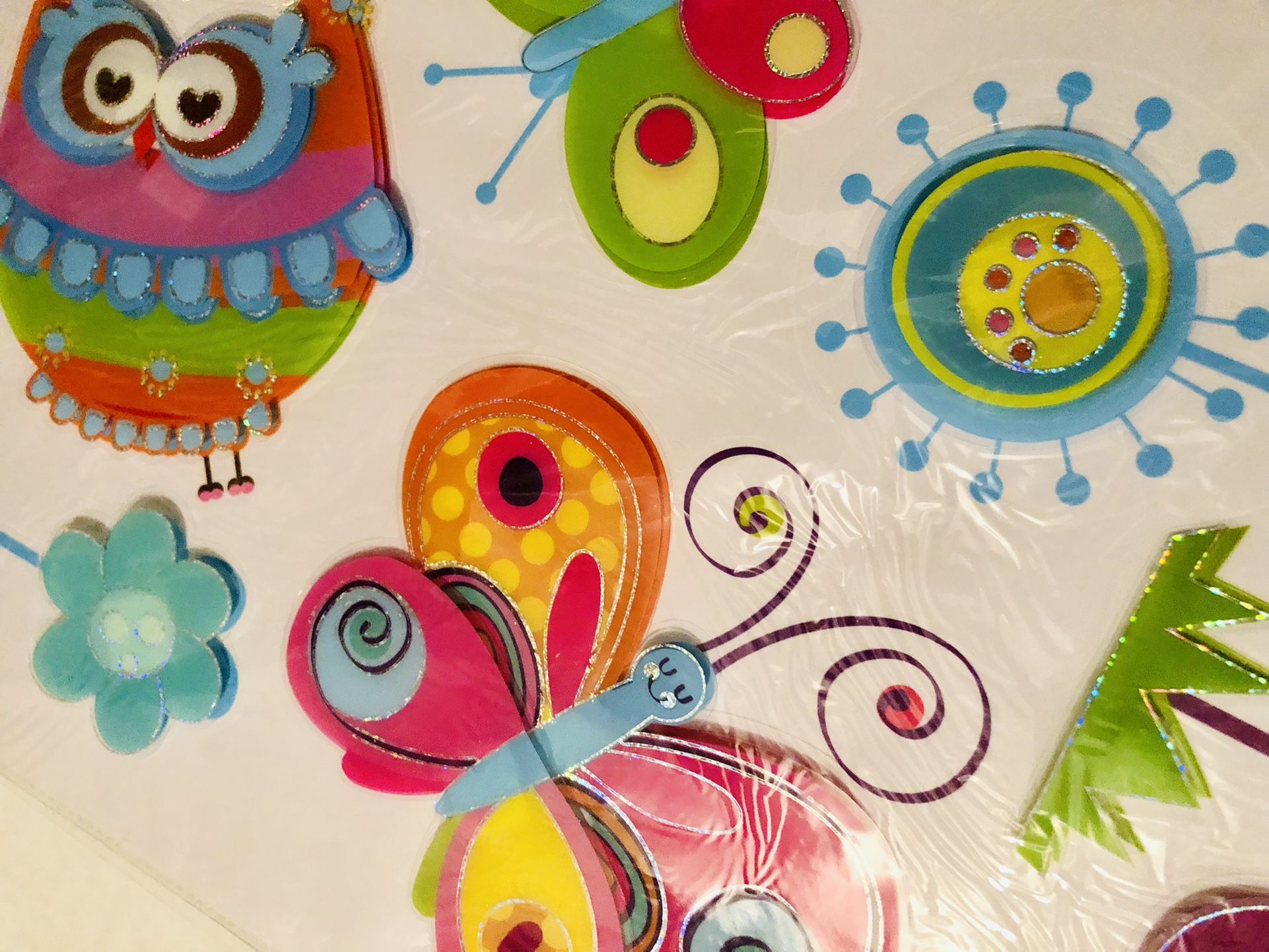 Owl & Flower 3D Wall, Mirror or Window Sticker Absolutely Stunning Some of the Decals Pop out and look realistic 30x20 Inches 2 available listing