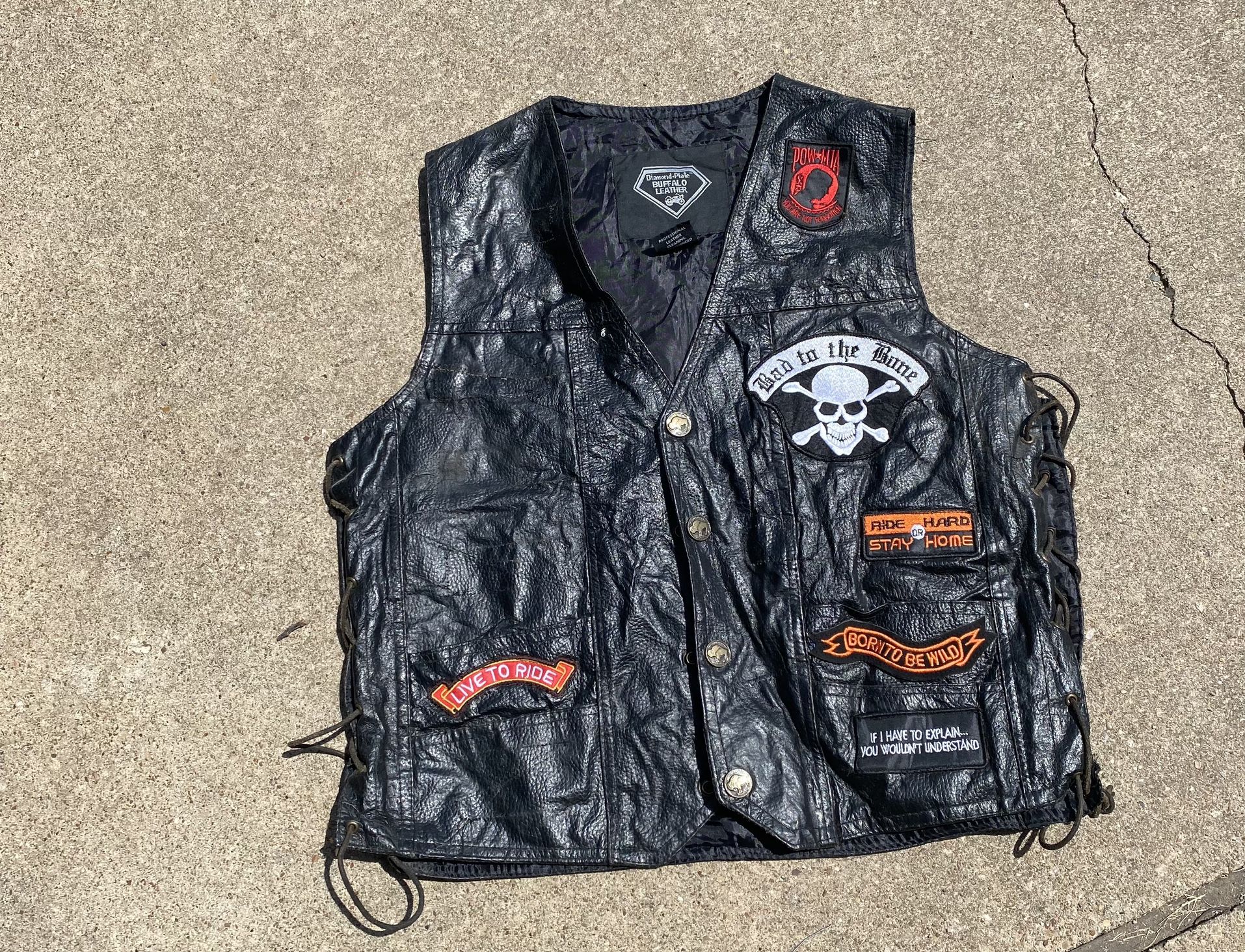Harley Davidson Leather Vest Men’s XL