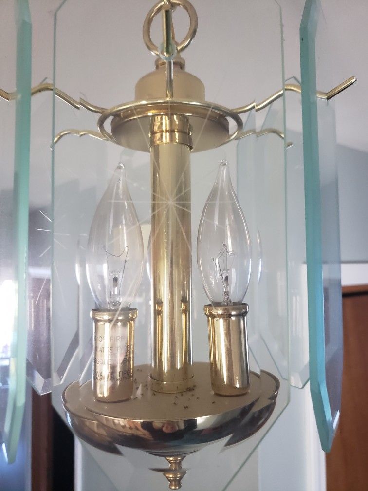 3 Light With 6 Glass Shade