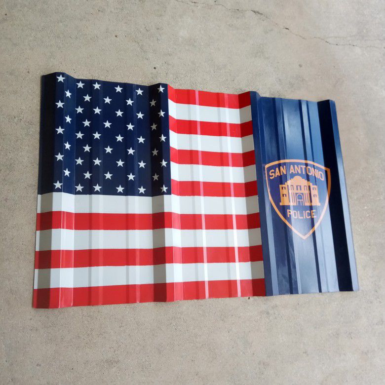 U.S./SAPD METAL FLAG (Read Description) for Sale in San