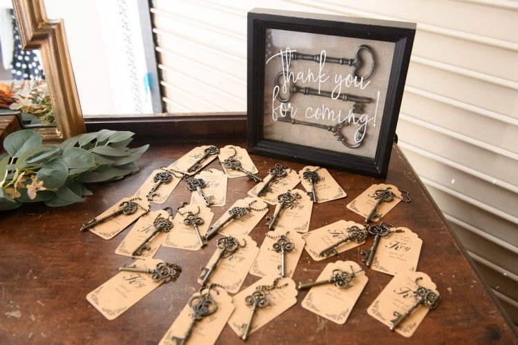 Shadow Box Key " Thank You For Coming " Party