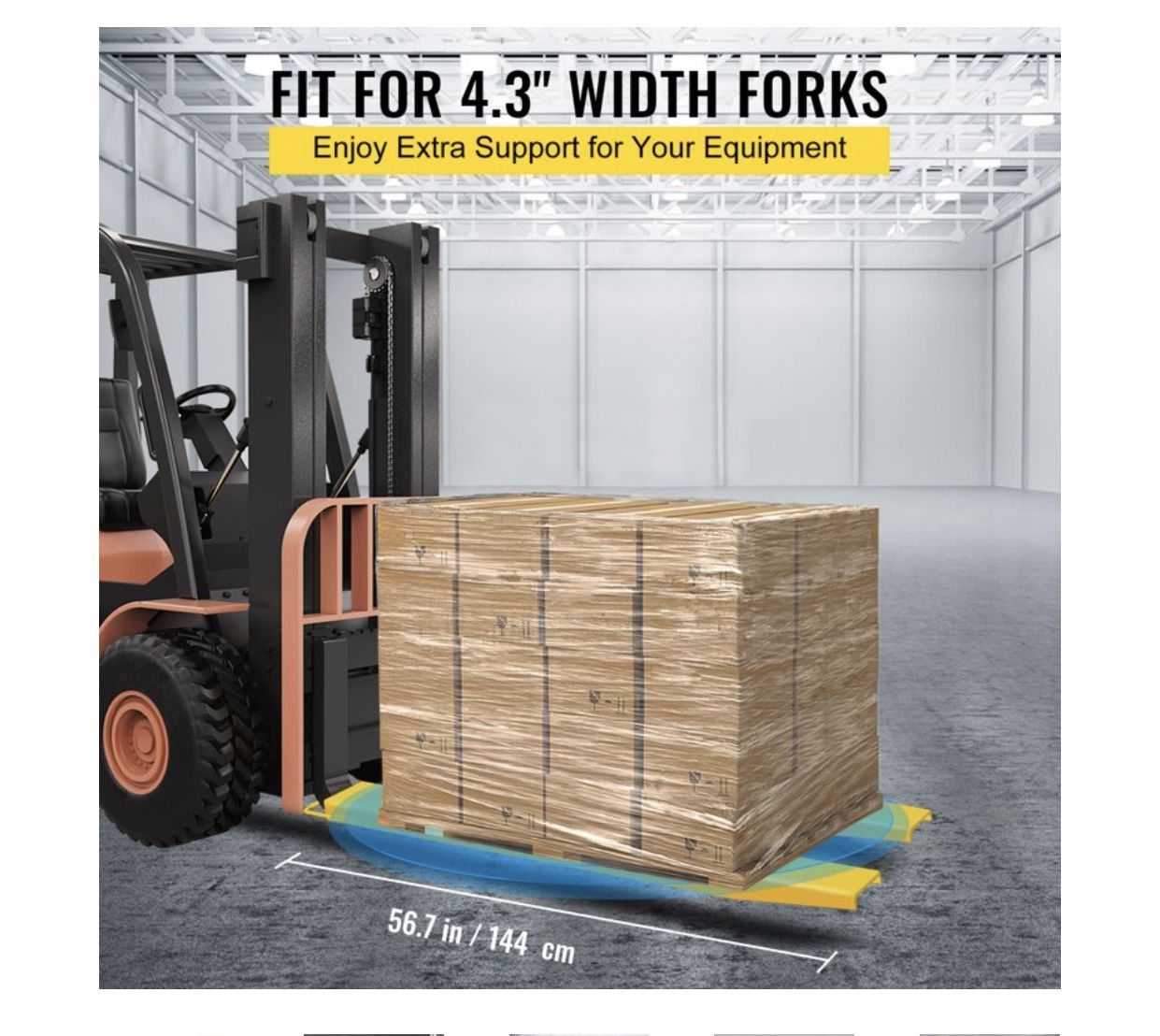 Forklift Extensions, Pallet Fork Extensions, 60 ×4.5" Heavy Duty Steel Pallet Forklift Extensions, 1 Pair for Forklift Lift Truck Forklift Loaders