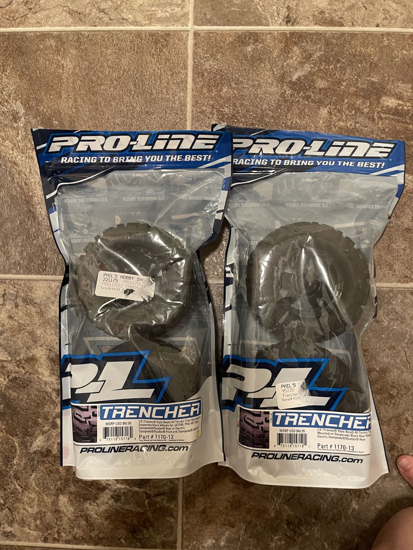 Pro Line Trencher Tires Wheels For Rc R/c Car Traxxas Rustler 2wd Stampede