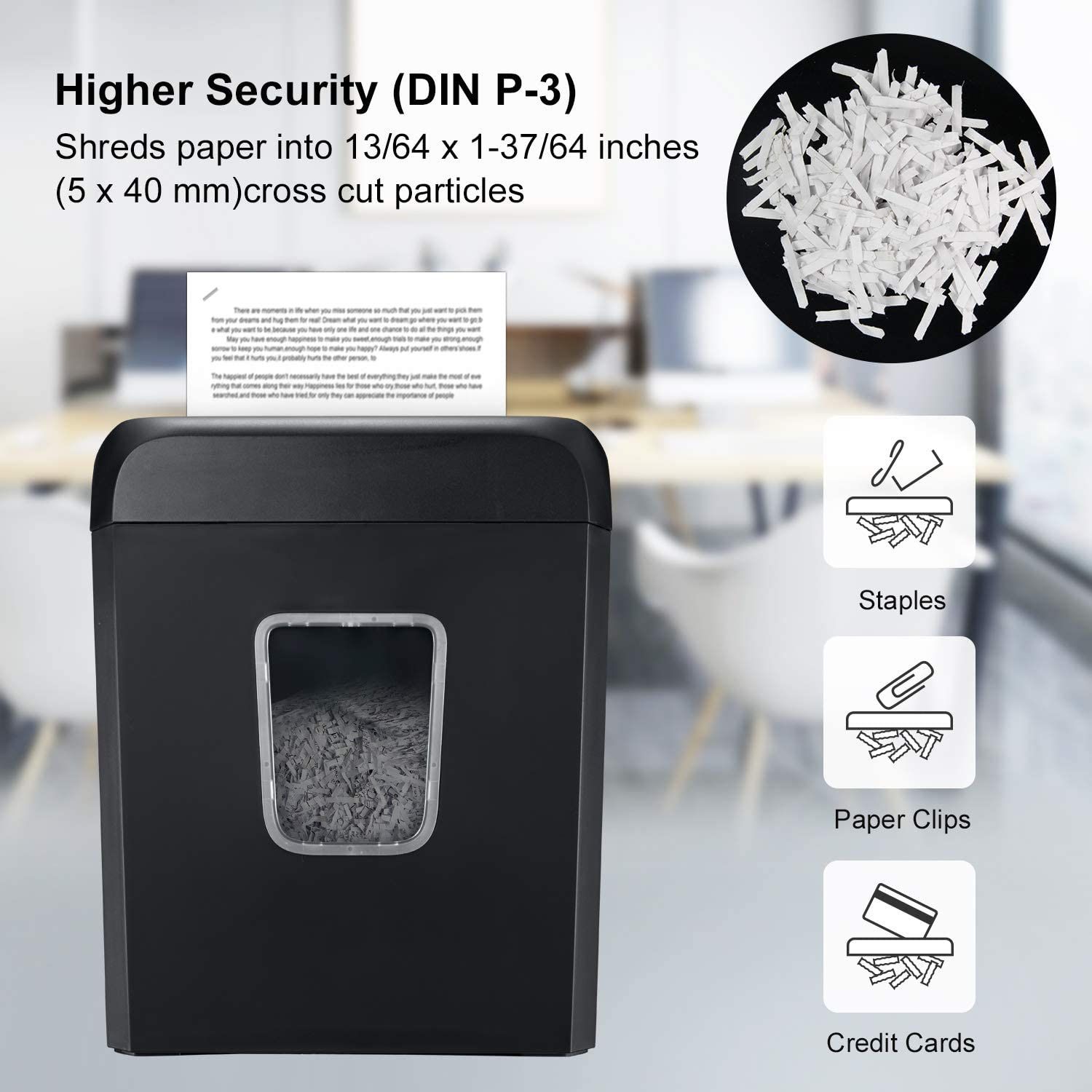 Bonsaii 6 Sheet Cross Cut Paper Shredder