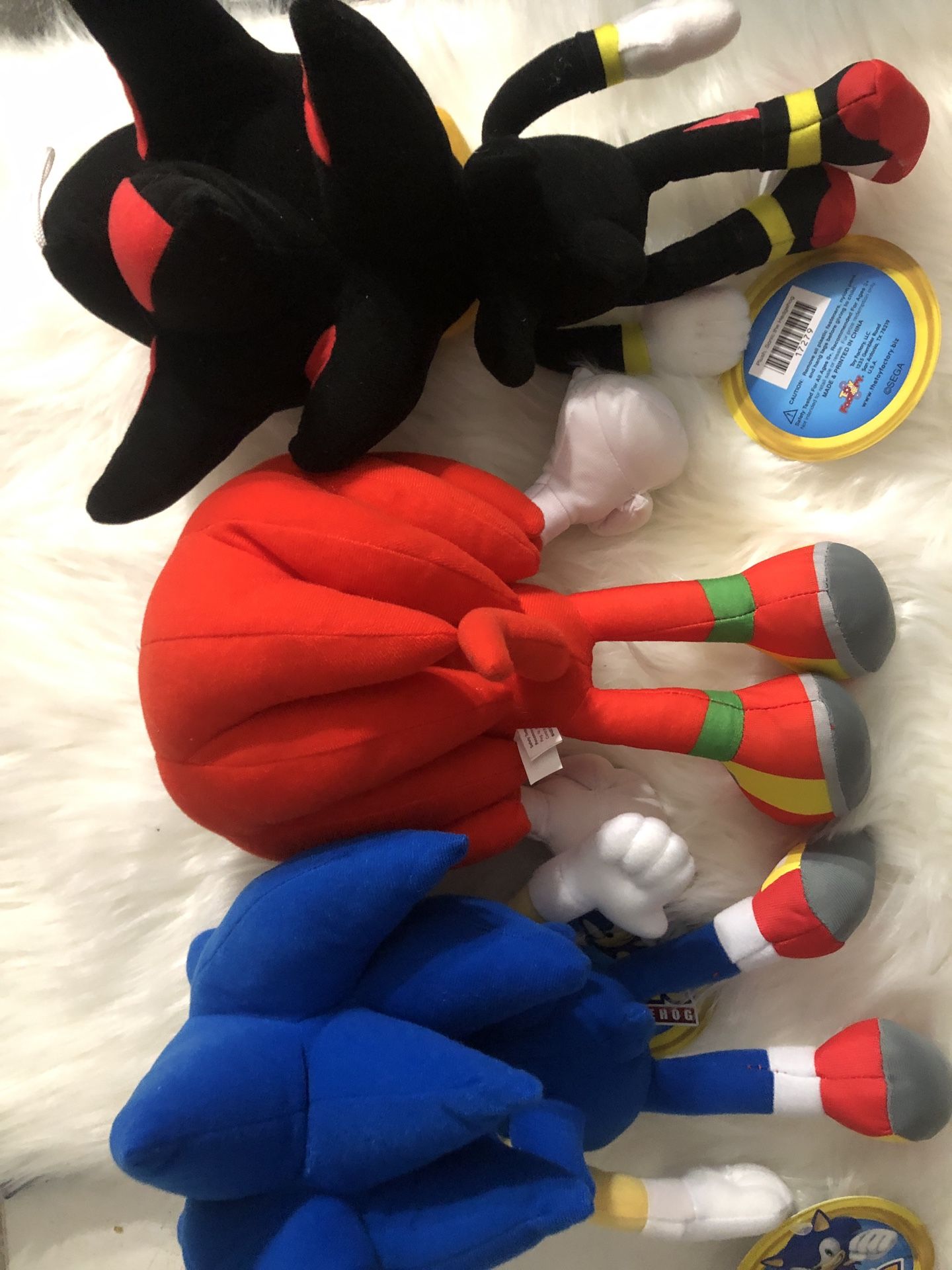 BRAND NEW Officially Licensed Sonic The Hedgehog Shadow And Knuckles Plush