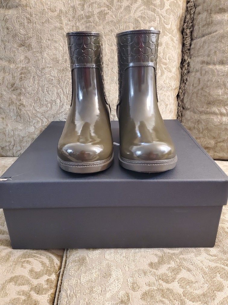 Authentic Coach Ankle Rain Boots