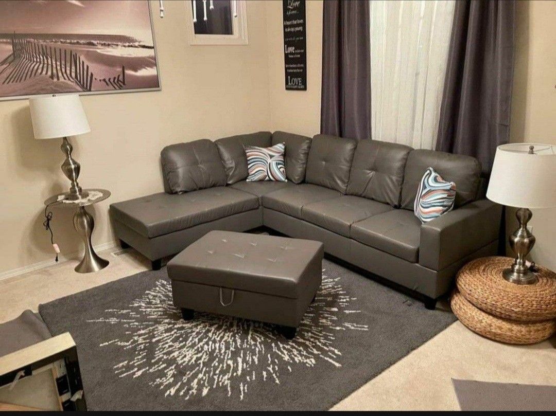 New Sectional And Ottoman