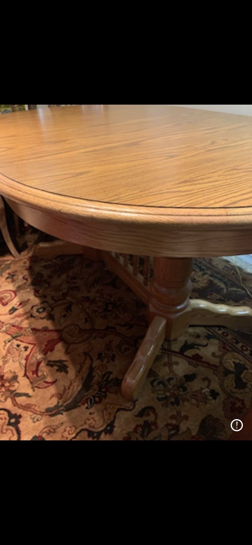 Dining Table Solid Oak w/one extension in excellent condition with Six(6) Arms Chairs asking only $1450. Obo today