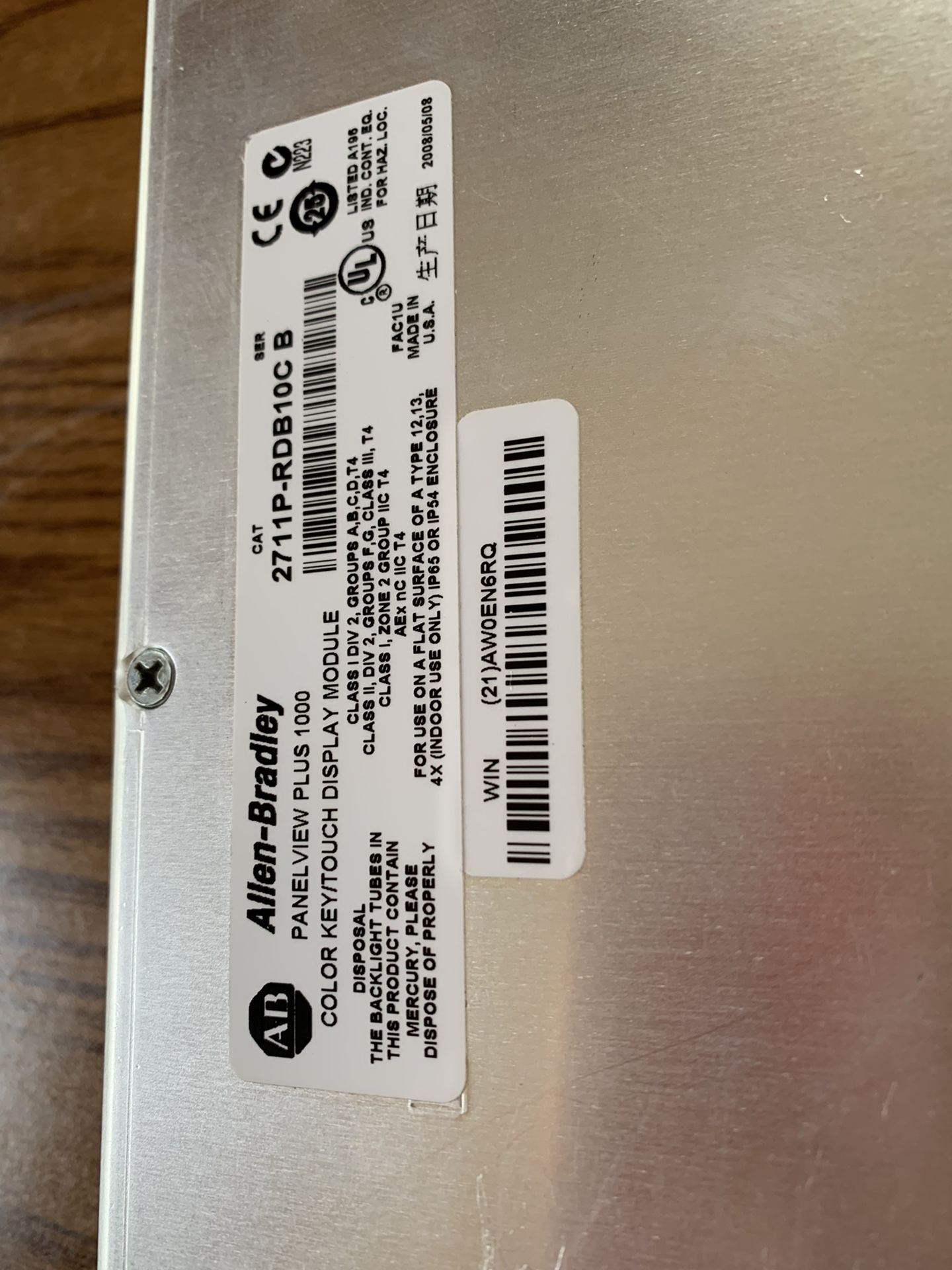 Panel View plus 1000 Color Keytouch Display