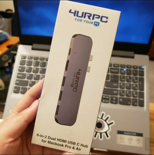USB C Hub, Supports 4K Dual Monitor Compatible for MacBook Pro 2019/2018/2017/2016, MacBook Air 2018/2019