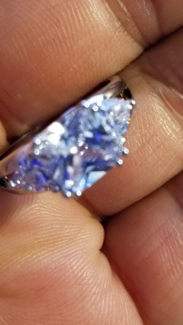 Gorgeous princess Cut Women's Wedding Engagement Promises Ring Size 9.0