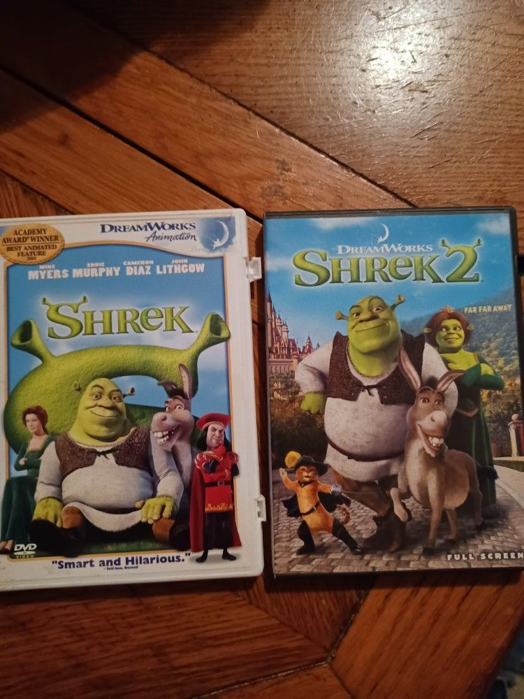 SHREK DVD LOT BUNDLE 2 DVDS LIKE NEW