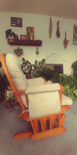Rocking Chair with Velvet Cushions Thumbnail