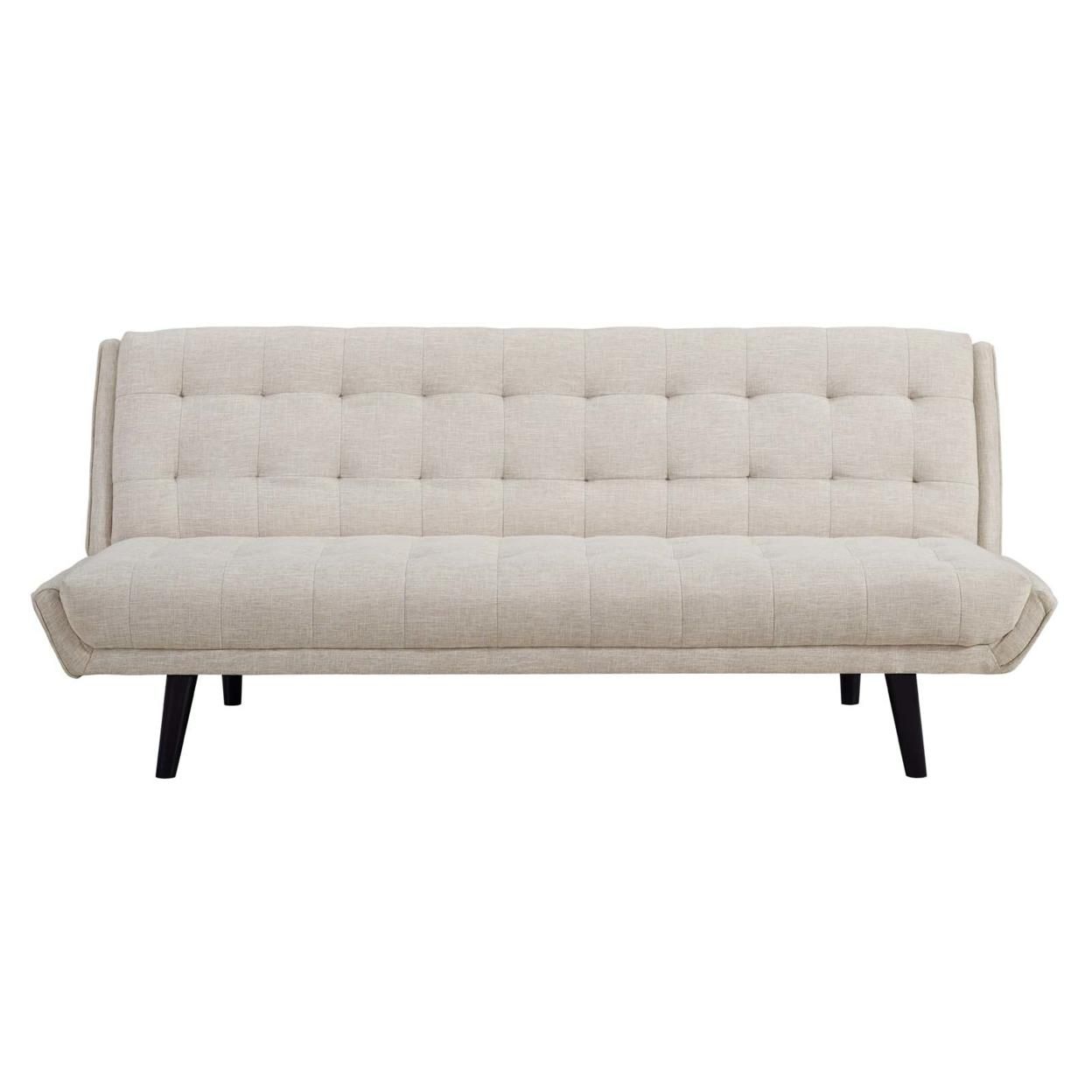 Glance Tufted Convertible Fabric Sofa Bed (3093-BEI)