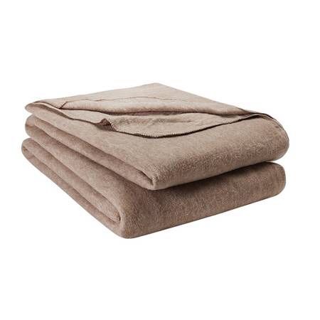 Mainstays Camping Fleece Throw Blanket in Tan